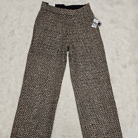 Worthington X Jason Bolden Women's Gold Multi Tweed Pants Size 8 - Picture 2 of 10